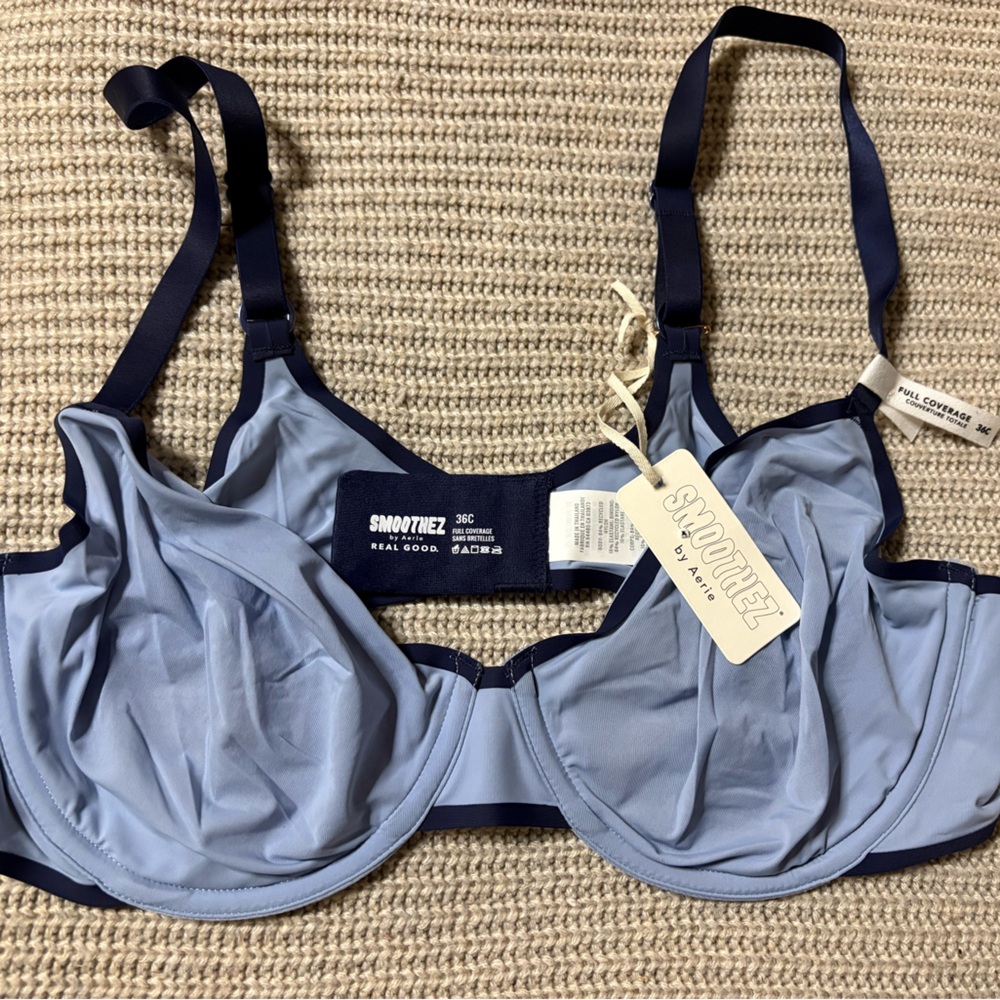 Aerie Smoothiez Light Blue Bra